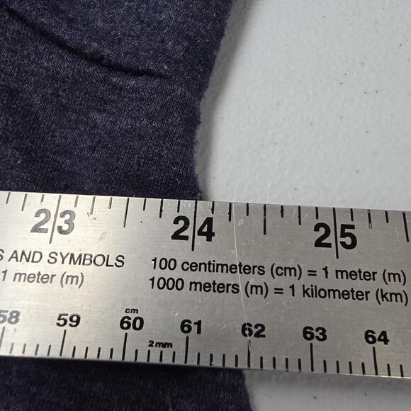 Voll Shirt Womens 3XL Blue Criss Cross V Neck 3/4 Sleeve Tunic Swing Pocket Top - Picture 7 of 8